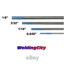 10-pk TIG Welding Tungsten 2% Lanthanated Blue Assorted 1/16-3/32 US Seller Fast
