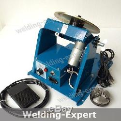 110V Rotary Welding Positioner Turntable Table Mini 2.5 3 Jaw Lathe Chuck Video