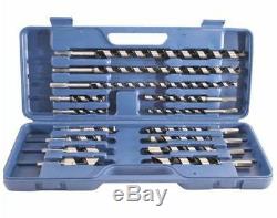15 Pc High Quality Steel Hex Wood Auger Drill Bits Set In Case C8058