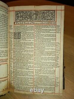 1715 KING JAMES BIBLE / Metalwork & Clasps / FINEST SCOTTISH BINDING