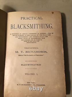 1899 Practical Blacksmithing Book Metal-work Tools Anvil Forging Equipment
