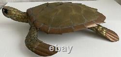 1970s Sergio Bustamante Brass, Copper, German Silver Sea Turtle Unsigned