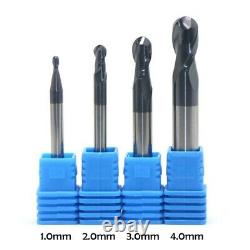 2 Flutes Ball Nose End Mill CNC Tool Weld Soldering Metalworking 1.0 To 4.0MM