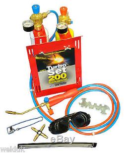 200 OXYTURBO Set Gas Welding & Brazing Mini Portapack Kit inc Bottles E53