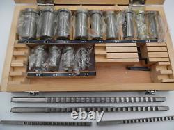 22pc Keyway Broach Kit Collared Bushing Shim Set Metric Size Metalworking Tool