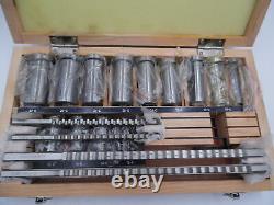 22pc Keyway Broach Kit Collared Bushing Shim Set Metric Size Metalworking Tool