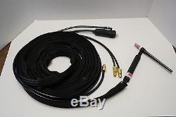 25' WP-20 Water Cooled Tig Torch Package Miller Dynasty 200 Syncrowave 250DX