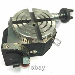 3 Inch Precision Tilting Rotary Table 4 Slots 75mm For Milling Metalworking