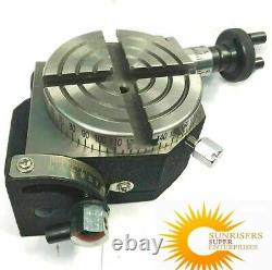 3 Inch Precision Tilting Rotary Table 4 Slots 75mm for Milling Metalworking