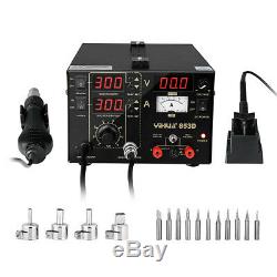 3in1 YIHUA 853D Hot Air Rework Soldering Iron Station Welding Desoldering Tool