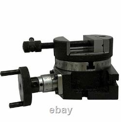 4 100mm Rotary Table With 4 Round Vise Vice Fixing T Nuts Metalworking Milling