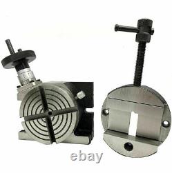 4 100mm Rotary Table With 4 Round Vise Vice Fixing T Nuts Metalworking Milling