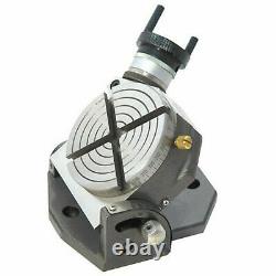 4 Inch Precision Tilting Rotary Table 4 Slots 100mm For Milling Metalworking