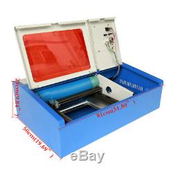 40W CO2 USB Laser Engraving Cutting Machine Engraver Cutter Wood Working Crafts