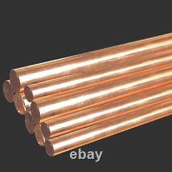 50-500mm Length Copper Round Bar Rod Milling Welding Metalworking Dia. 6/8-80mm