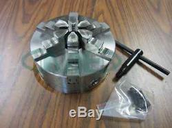 6 6-JAW SELF-CENTERING LATHE CHUCK w. Solid jaws-0.003 TIR-new