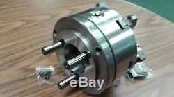 6 6-JAW SELF-CENTERING LATHE CHUCK w. Top&bottom jaws w. D1-4 adapter-new