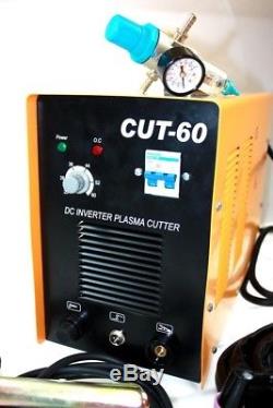 60 Amp 220V Digital Inverter DC Air Plasma Cutter 23mm Cut Machine CUT60 WithGauge