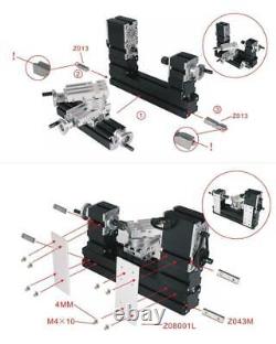 60W 12000r/m Metal Rotating Metalworking Lathe Motor DIY Tools Drilling Machine