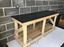 6ft Long Kitchen Worktop Style Wooden Workbench Heavy Duty Free Delivery