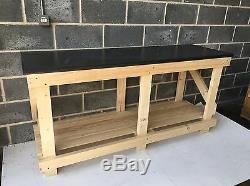6ft Long Kitchen Worktop Style Wooden Workbench Heavy Duty Free Delivery