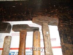 7 Vintage Tinsmith Blacksmith Metal Working Auto Body Hammers unique