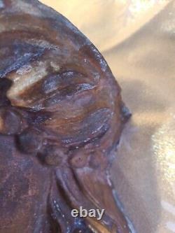 Antique 19th century copper Face Sculpture