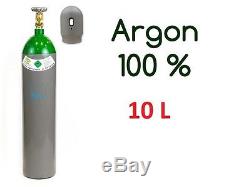Argon Gas Bottle Cylinder 100% FULL 10 Liter 200 Bar Pure Gas Welding NEW