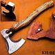 Azzuro Handmade High Carbon Steel Viking Axe Camping Craft Etched Kh-04