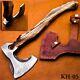 Azzuro Handmade High Carbon Steel Viking Axe Camping Craft Etched Kh-05