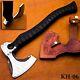 Azzuro Handmade High Carbon Steel Viking Axe Camping Craft Etched Kh-06