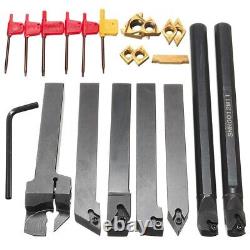 Bar Lathe Tool Holder Wrench Metalworking Accessory Tool Boring T8 Kit Set Parts