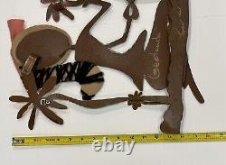 Bill and Marcia Finks Primitive Twig Abstract Metal Wall Sculpture Gertrude