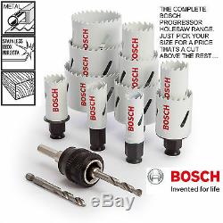 Bosch Holesaw Cutter Bit HSS BiMetal Plastic Wood Quick Change Release Hole Saw
