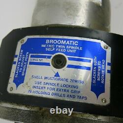 Broomatic Self Feeding Hydraulic Drill Metric Twin Spindle Screw CNC Metalwork