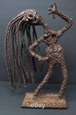 Brutalist Folk Art Sculpture Willie Tarver African American South Expressionist