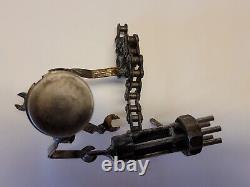 Chaingun Chain Gun Dude made with Piston, Chain, Wrenches, etc. Made with Scrap