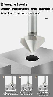 Chamfering Countersink Screw Deburring Drill High-speed Steel Shank 90-degree