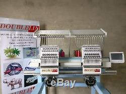 Commercial Embroidery Machine, 2 heads Compact, NEW, New style, Both head full size