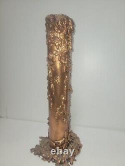 Copper Brutalist Vase / Candle Holder