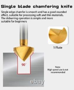 Countersink Hole Deburring Trimmer Cobalt Chamfering Titanium-plated 90 Degrees