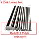 Dia 3-45mm Stainless Steel A2 Round Bar Steel Rod Metal For Milling Metalworking