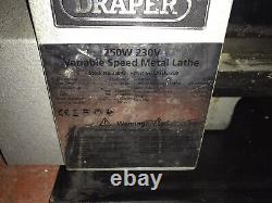 Draper 33893 250W Variable Speed Metal Work Lathe