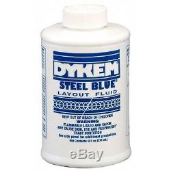 Dykem 80400 Engineers Steel Blue Layout Fluid 8oz / 236ml Brush in Cap Bottle