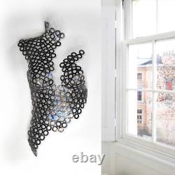 Female torso Metal sculpture wall art bust minimalism modern sex erotica breast