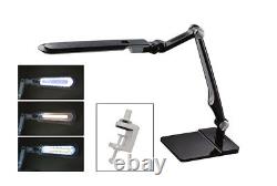 Grobet Black Led Double Reach Lamp With Clamp For Jewelers Diamond Gemstone