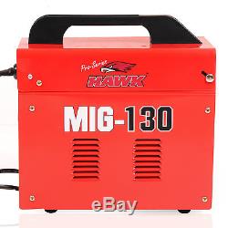 Hawk 130 Portable 230v No Gas Gasless Mig Flux Welding Mask Welder Machine Kit