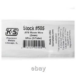 K&S Precision Metals Piano Music Wire. 078 X 36 #505 (15 pieces) FZ505