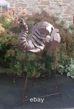 Large Elephant Head Sculpture in Corten Steel
