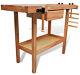 Lumberjack Heavy Duty Solid Wooden Woodworking Work Bench New In Uk Drawer Vice